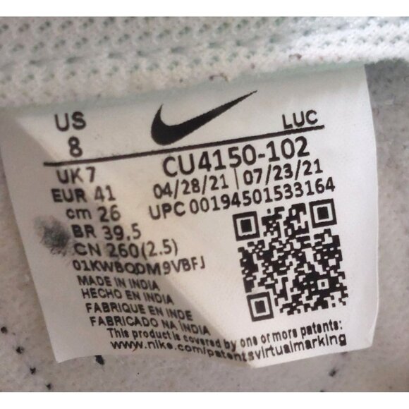 Nike Shoes Size 8 Court Legacy CU4150-102 White Casual Sneakers Comfort Insole - Picture 9 of 9